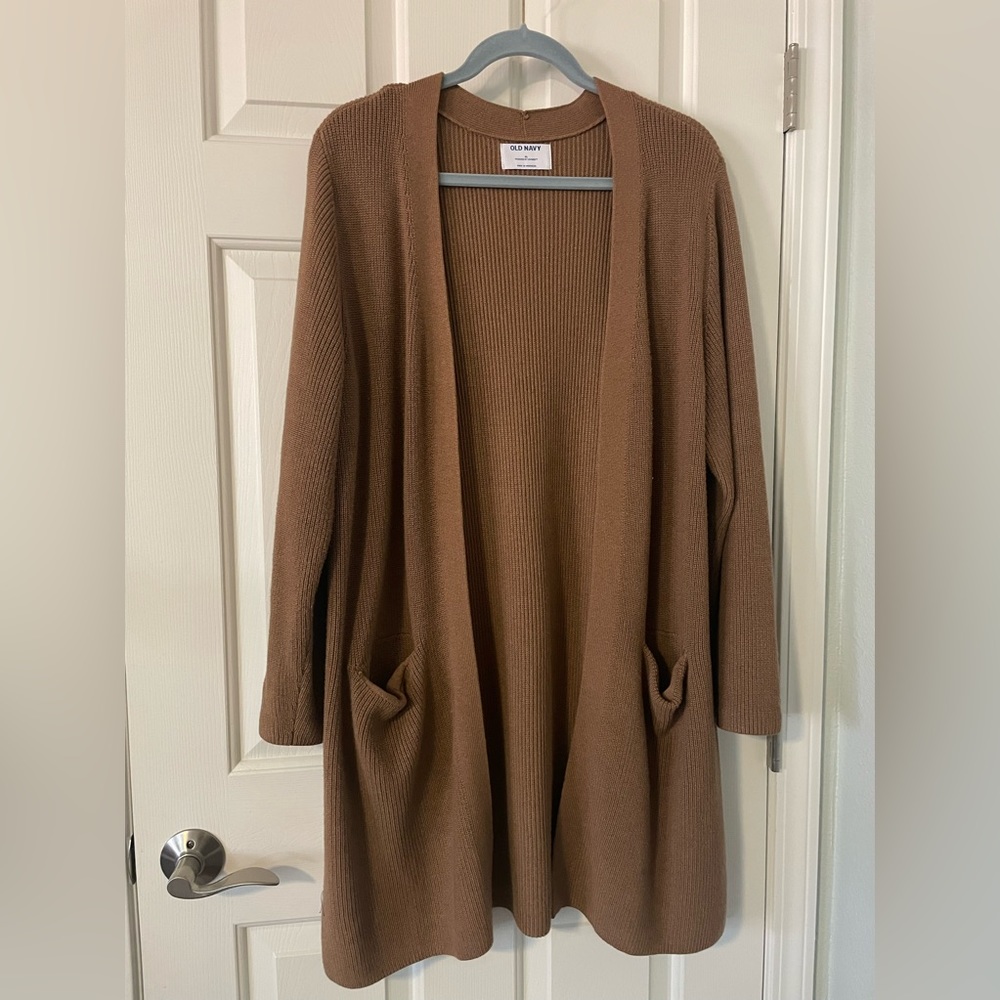 Old Navy Textured long cardigan Saffron Spice XL